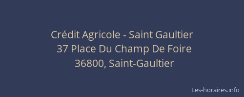 Crédit Agricole - Saint Gaultier