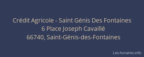 Cr&eacute;dit Agricole - Saint G&eacute;nis Des Fontaines