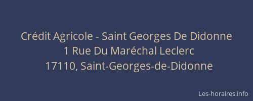 Crédit Agricole - Saint Georges De Didonne