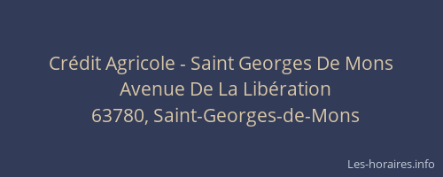Crédit Agricole - Saint Georges De Mons