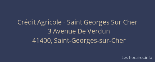 Cr&eacute;dit Agricole - Saint Georges Sur Cher