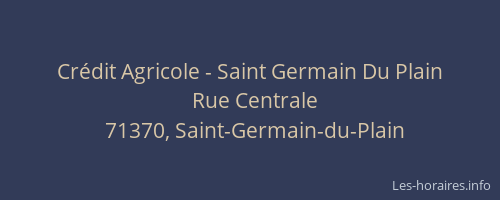 Cr&eacute;dit Agricole - Saint Germain Du Plain