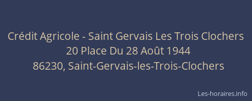 Cr&eacute;dit Agricole - Saint Gervais Les Trois Clochers