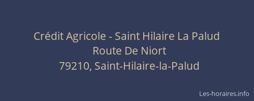 Cr&eacute;dit Agricole - Saint Hilaire La Palud