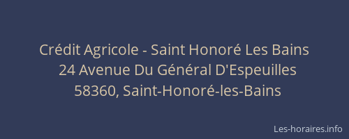 Cr&eacute;dit Agricole - Saint Honor&eacute; Les Bains