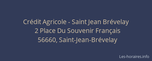Cr&eacute;dit Agricole - Saint Jean Br&eacute;velay