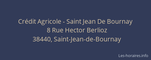 Crédit Agricole - Saint Jean De Bournay