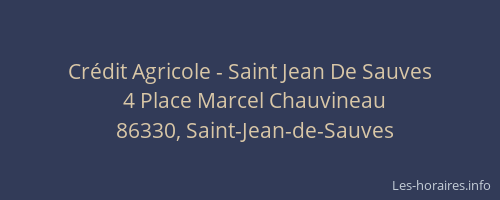 Crédit Agricole - Saint Jean De Sauves