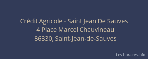 Cr&eacute;dit Agricole - Saint Jean De Sauves