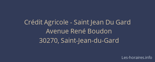 Cr&eacute;dit Agricole - Saint Jean Du Gard