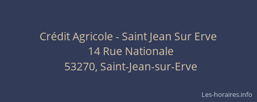 Crédit Agricole - Saint Jean Sur Erve