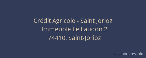 Crédit Agricole - Saint Jorioz