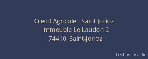 Cr&eacute;dit Agricole - Saint Jorioz