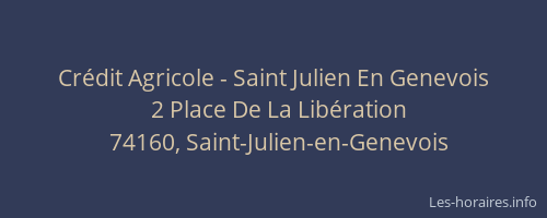 Crédit Agricole - Saint Julien En Genevois