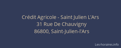 Cr&eacute;dit Agricole - Saint Julien L'Ars