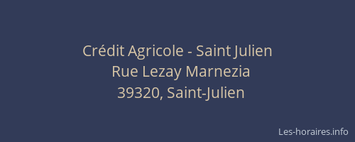 Crédit Agricole - Saint Julien