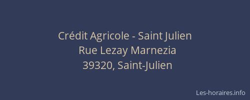 Cr&eacute;dit Agricole - Saint Julien