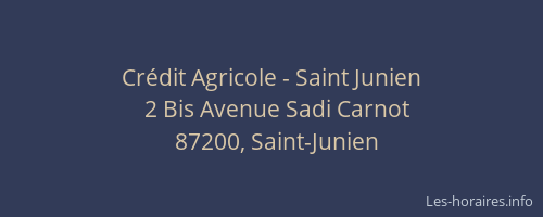 Crédit Agricole - Saint Junien