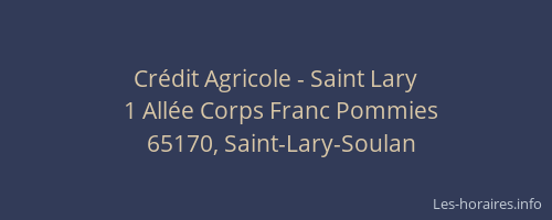Crédit Agricole - Saint Lary