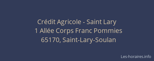 Cr&eacute;dit Agricole - Saint Lary
