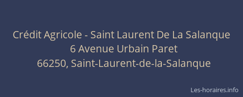 Crédit Agricole - Saint Laurent De La Salanque