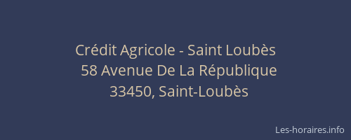 Crédit Agricole - Saint Loubès