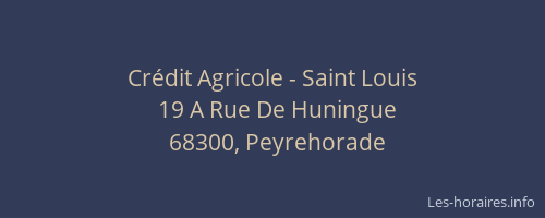 Cr&eacute;dit Agricole - Saint Louis