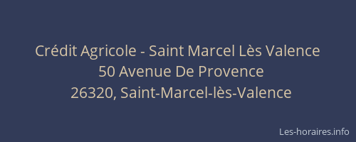 Crédit Agricole - Saint Marcel Lès Valence