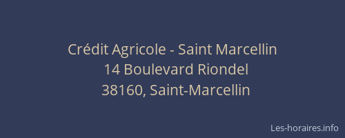 Cr&eacute;dit Agricole - Saint Marcellin