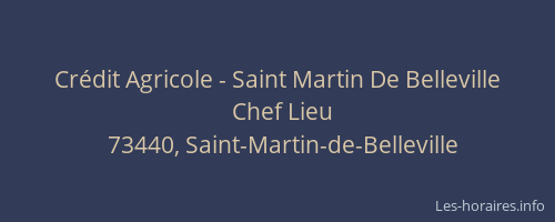 Crédit Agricole - Saint Martin De Belleville