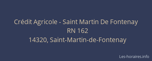 Cr&eacute;dit Agricole - Saint Martin De Fontenay