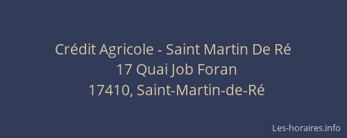 Cr&eacute;dit Agricole - Saint Martin De R&eacute;
