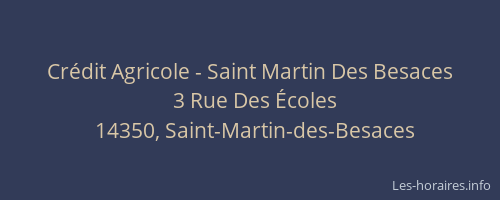 Crédit Agricole - Saint Martin Des Besaces