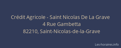 Crédit Agricole - Saint Nicolas De La Grave
