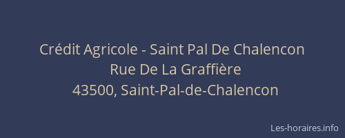 Crédit Agricole - Saint Pal De Chalencon