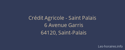 Cr&eacute;dit Agricole - Saint Palais