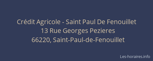 Crédit Agricole - Saint Paul De Fenouillet