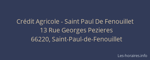 Cr&eacute;dit Agricole - Saint Paul De Fenouillet