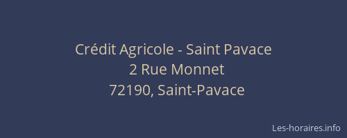 Crédit Agricole - Saint Pavace