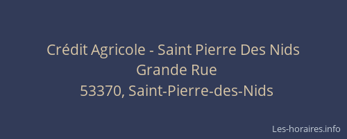 Crédit Agricole - Saint Pierre Des Nids