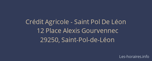 Crédit Agricole - Saint Pol De Léon
