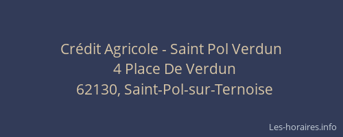 Crédit Agricole - Saint Pol Verdun