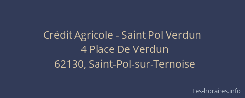Cr&eacute;dit Agricole - Saint Pol Verdun