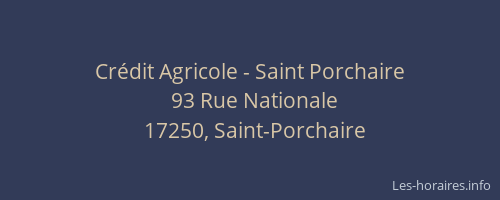Cr&eacute;dit Agricole - Saint Porchaire