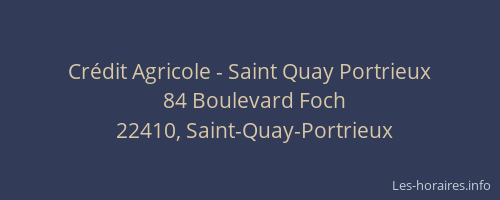 Cr&eacute;dit Agricole - Saint Quay Portrieux