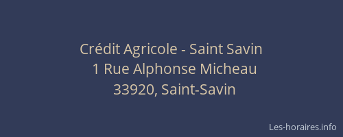 Crédit Agricole - Saint Savin