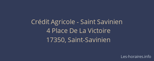 Crédit Agricole - Saint Savinien