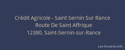 Cr&eacute;dit Agricole - Saint Sernin Sur Rance