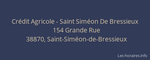 Cr&eacute;dit Agricole - Saint Sim&eacute;on De Bressieux