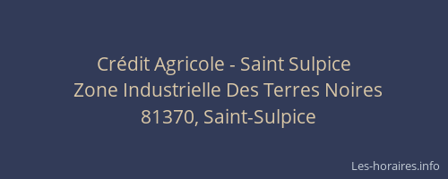 Crédit Agricole - Saint Sulpice